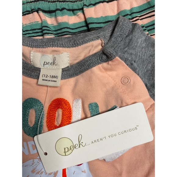 Peek Baby 12 18 Months Wooly And Wild Mammoth Adventures Pant Shirt Set - Picture 4 of 5